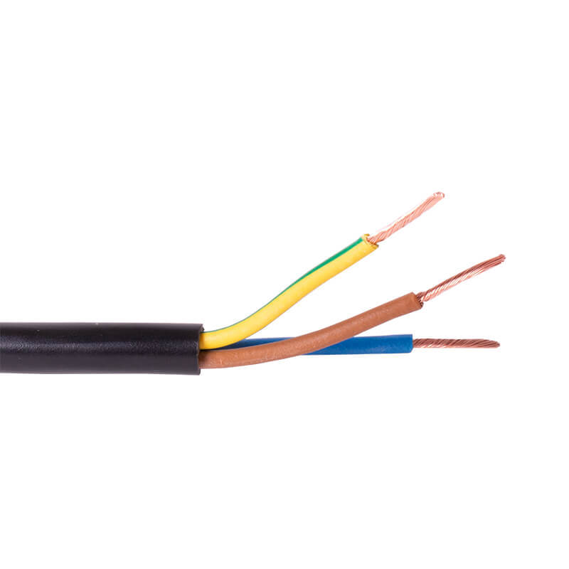 Mantelleiding Zwart Pvc - H05VV-F 3X1.50MM2 10M
