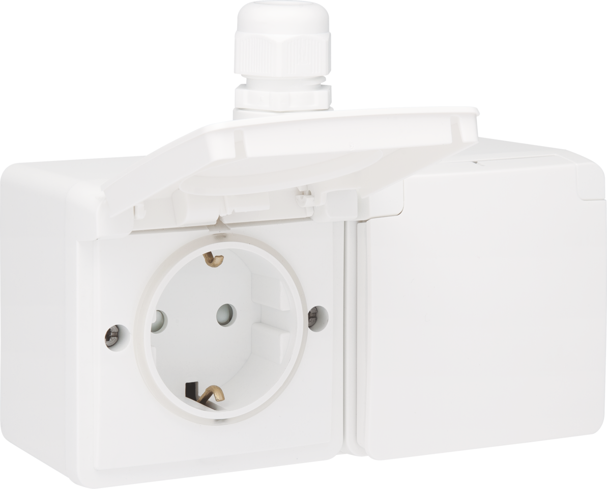 wandcontactdoos opbouw dubbel niko hydro