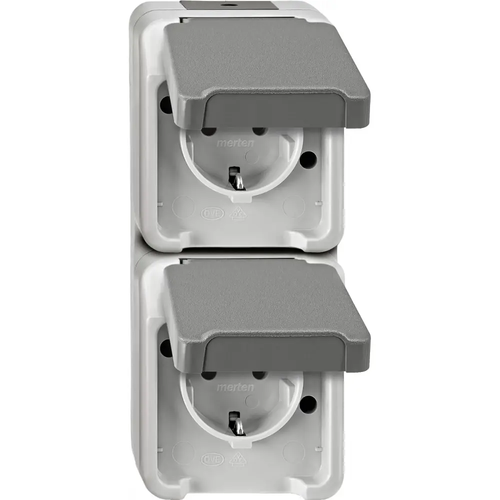 wandcontactdoos opbouw dubbel aquastar