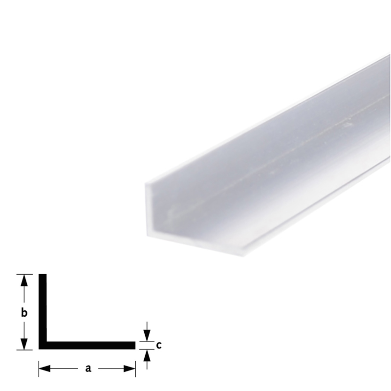 Hoekprofiel Aluminium Brute - 20X40X2.0MM 3M