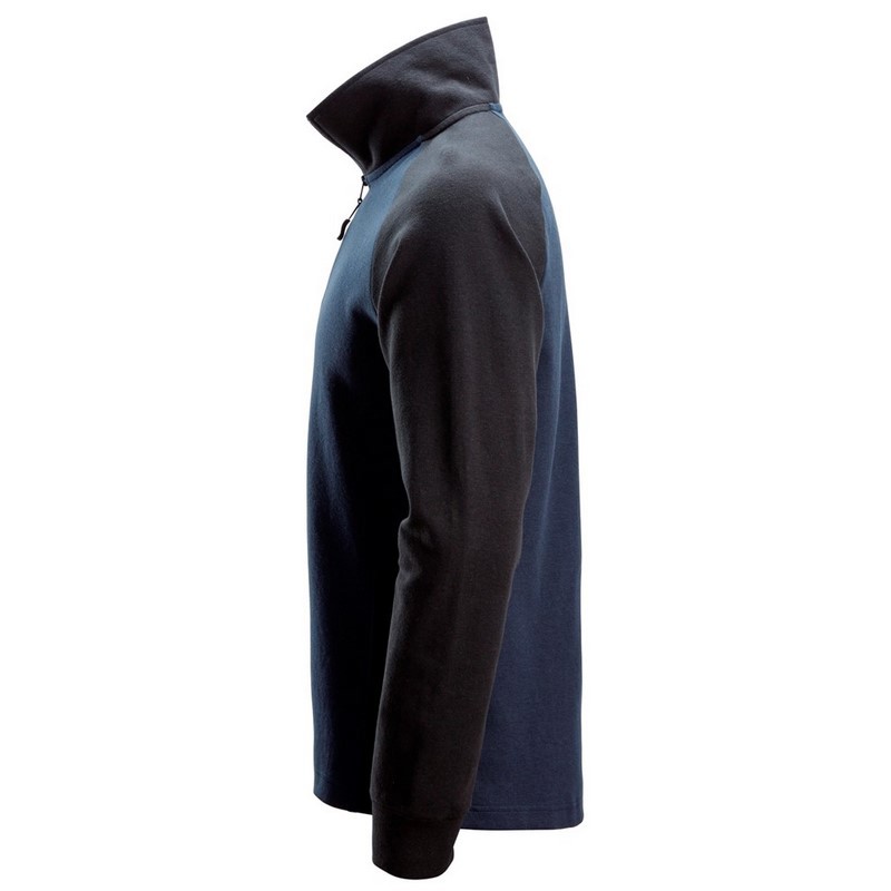 sweatshirt 1/2 zip tweekleurig snickers-4