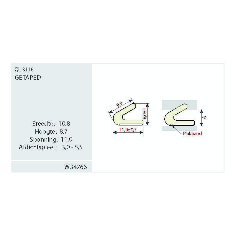 tochtstrip zelfklevend q-lon-5