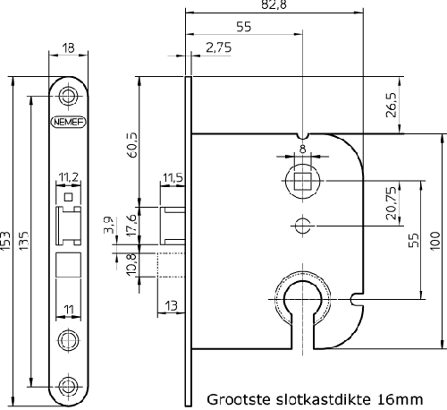 deurslot insteek d&n pc nemef-4