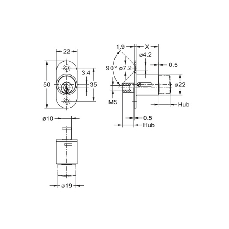 schuifdeurmeubelslot vernikkeld junie-4