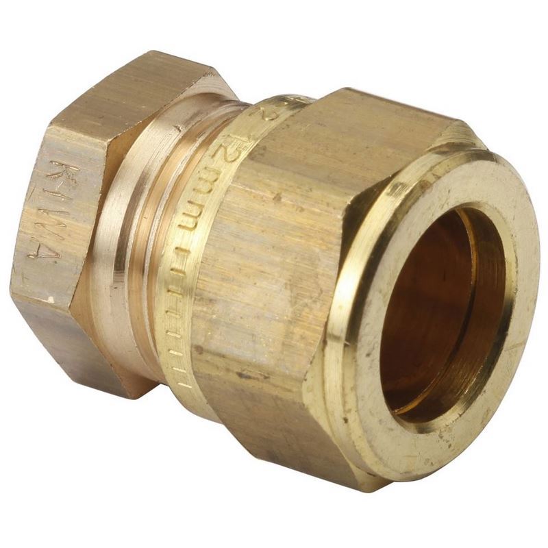 knel eindkoppeling messing