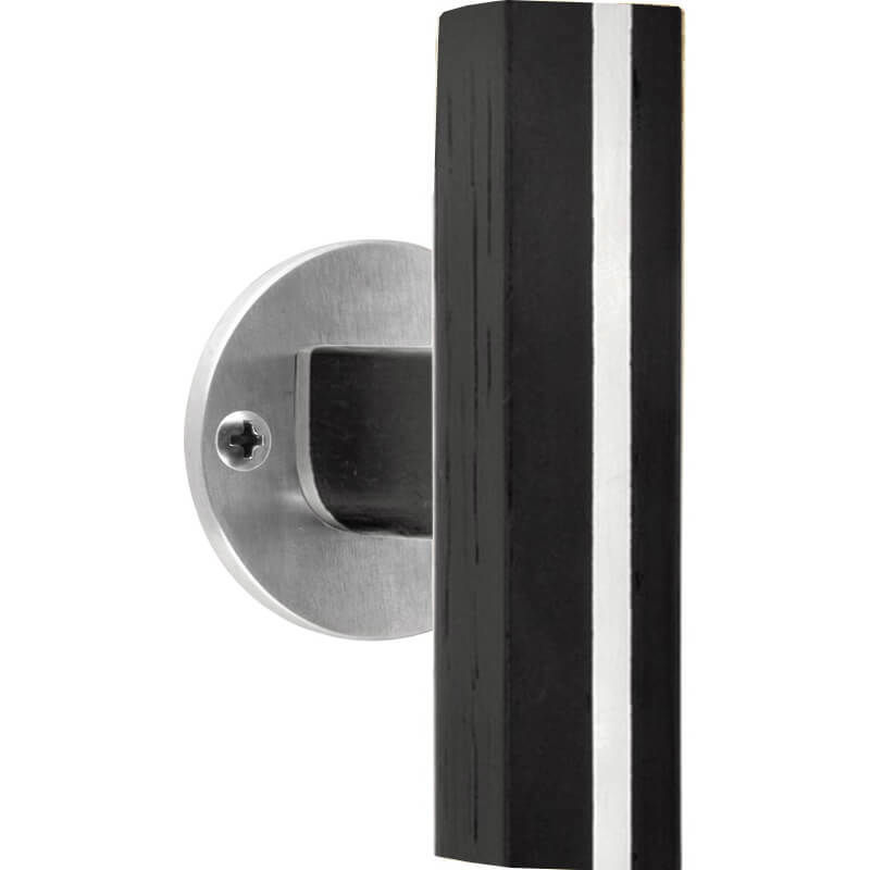 kastknop rvs/eiken zwart