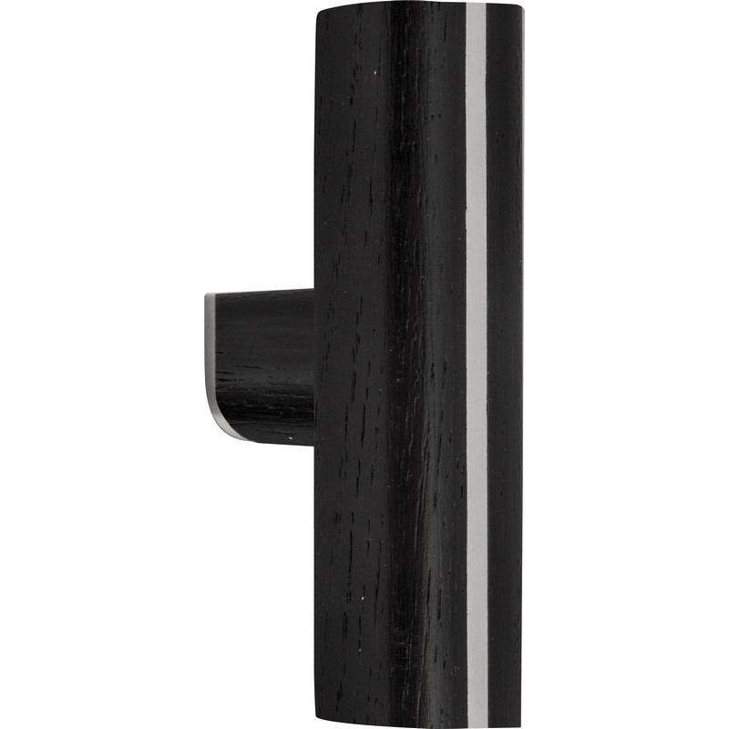 deurkruk rvs/eiken zwart