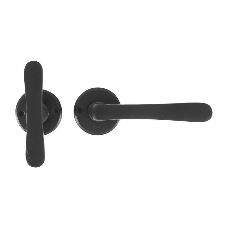 deurkruk verouderd ijzer zwart