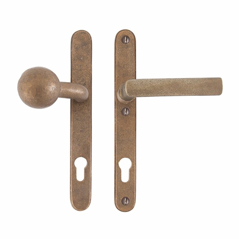 voordeursmalgarnituur ruw brons