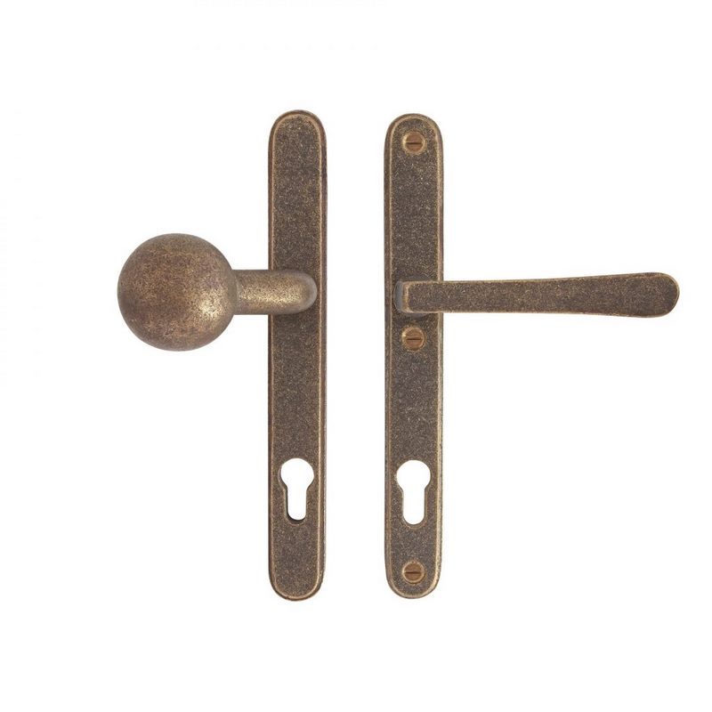 voordeursmalgarnituur ruw brons