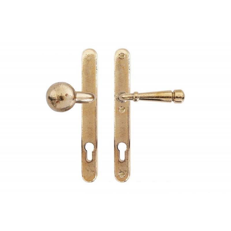 voordeursmalgarnituur ruw bronsgepolijst