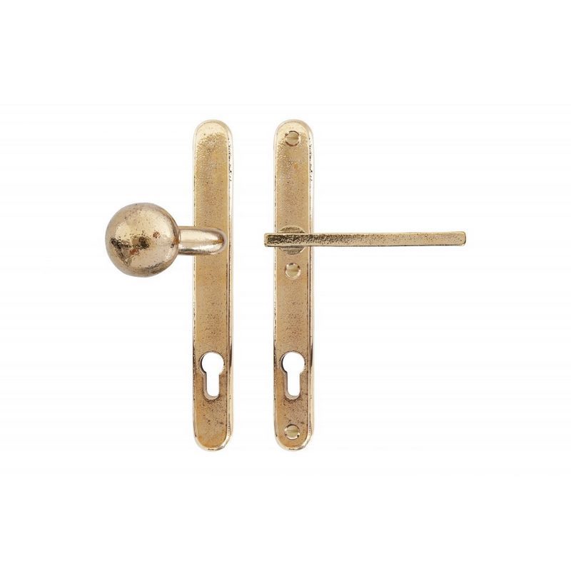 voordeursmalgarnituur ruw bronsgepolijst