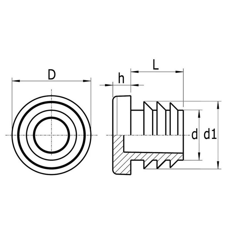 insteekdop kunststof wit-3