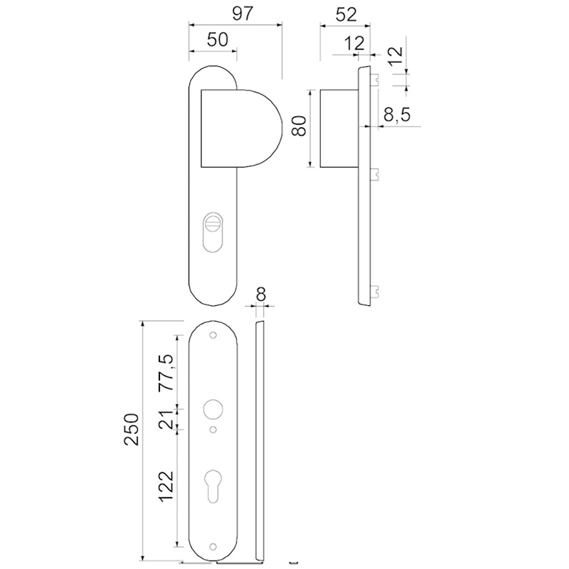voordeurgarnituur f1 oxloc-10