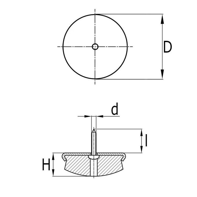 glijnagel vernikkeld met vilt-5
