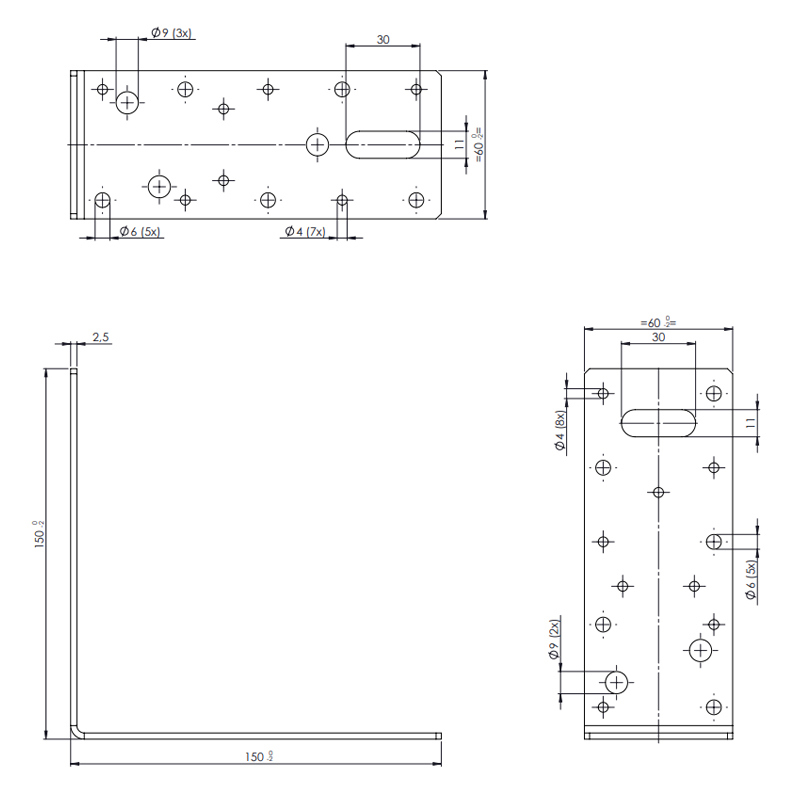 hoekanker zonder ril sv-4
