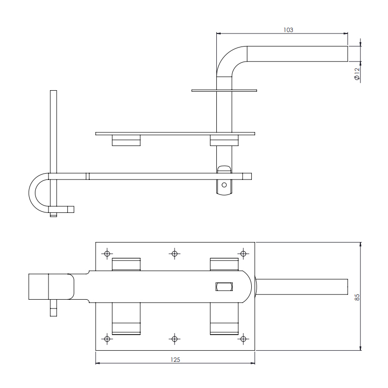 boerenklinkstel zwart epz-6