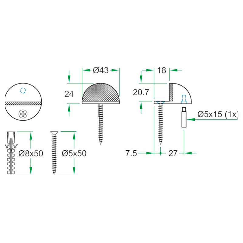 deurbuffer rvs a2 oxloc-8
