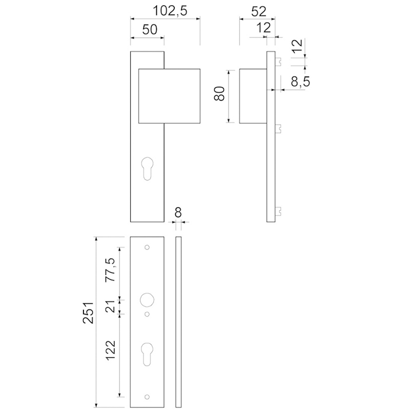 voordeurgarnituur f1 oxloc-10