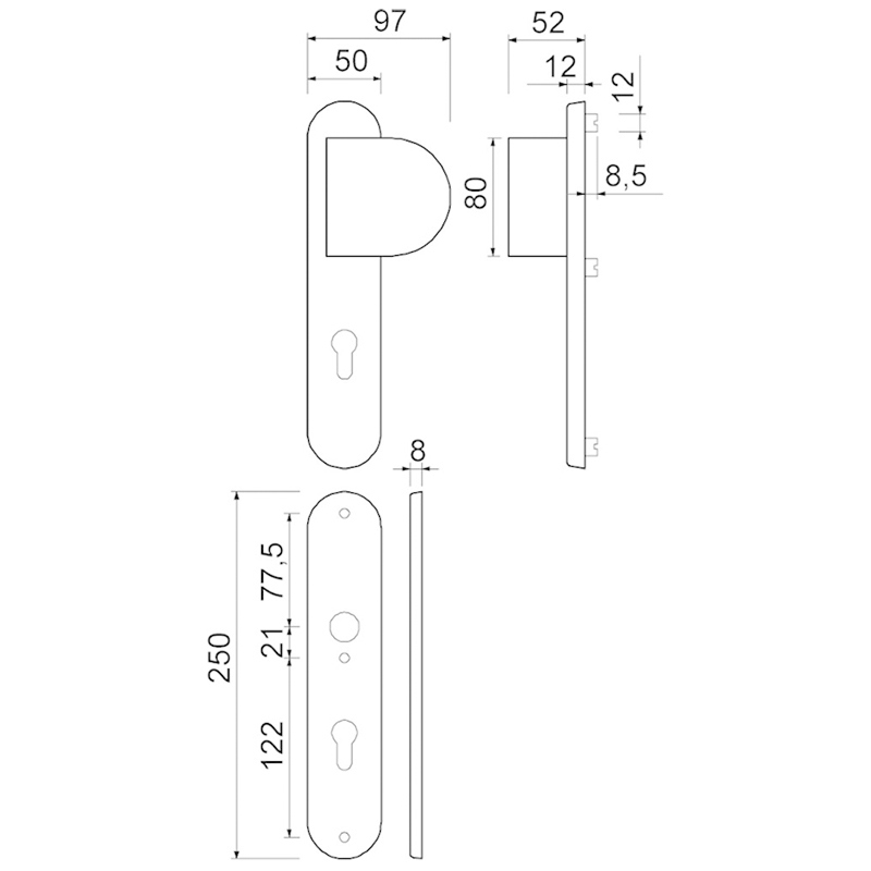 voordeurgarnituur f1 oxloc-10