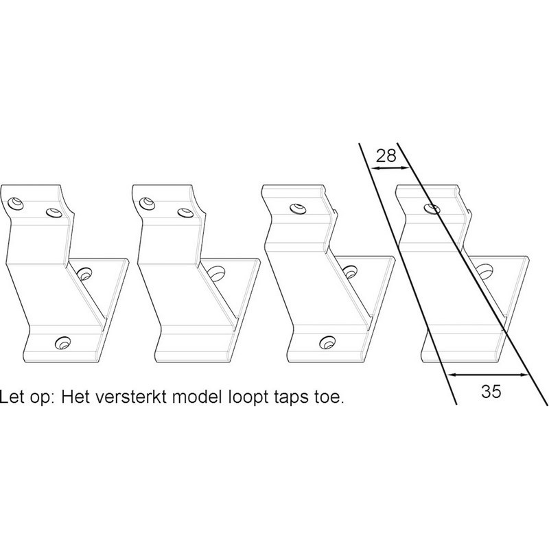 leuninghouder aluminium f1 oxloc-4