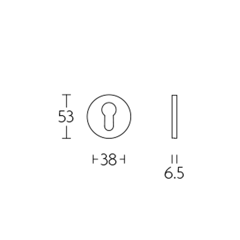 profielcilinderrozet rvs-3