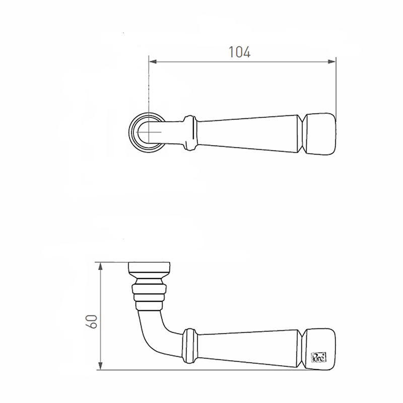deurkruk ruw brons-3