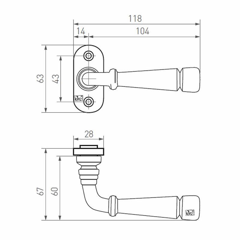 deurkruk ruw brons gepolijst-3