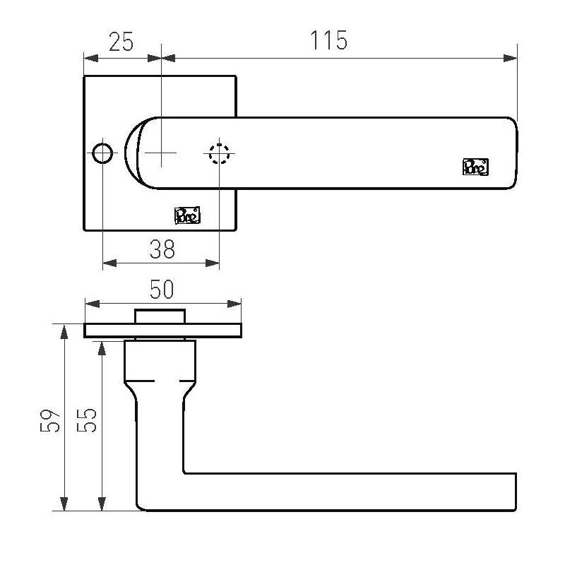 deurkruk ruw brons-3