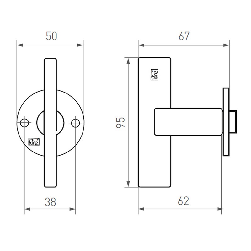 deurkruk ruw brons gepolijst-3