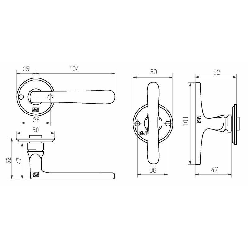 deurkruk ruw brons-3