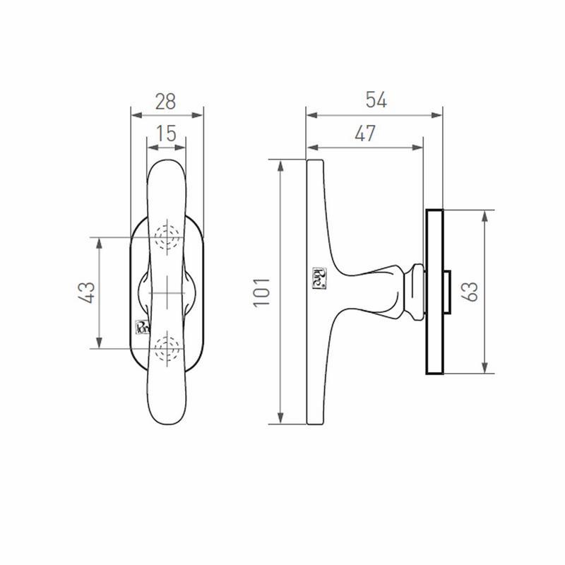 deurkruk ruw brons-3