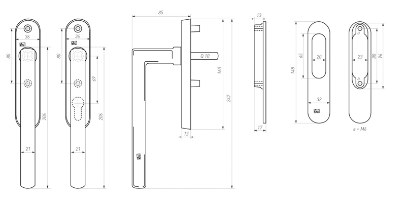 hefschuifdeurbeslag ruw brons-3