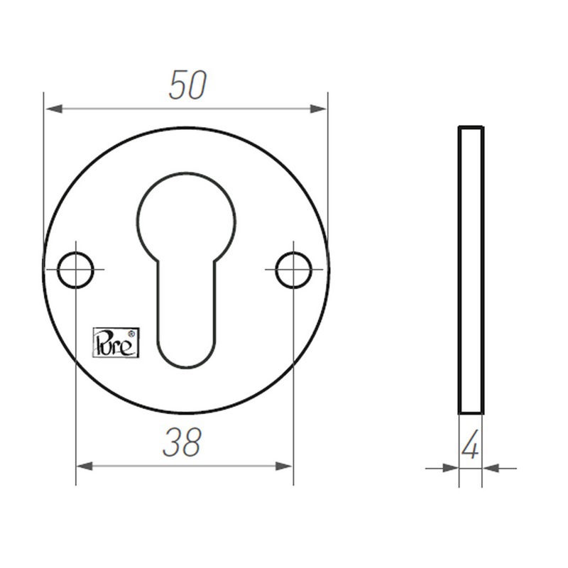 profielcilinderrozet ruw metaal-3