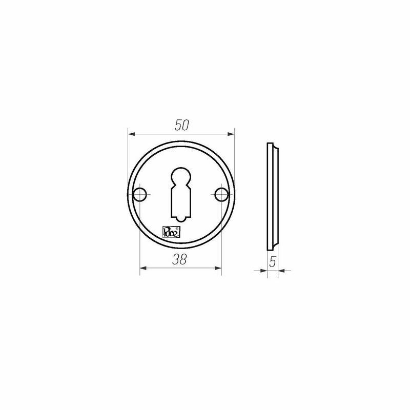 sleutelgatrozet ruw brons gepolijst-3