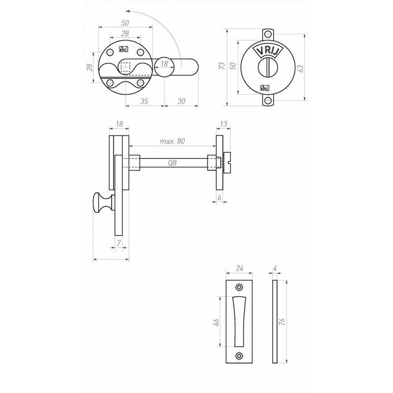 toiletoverslag ruw brons gepolijst-3