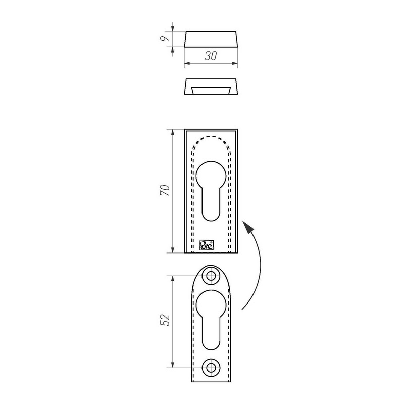 veiligheidsrozet ruw brons gepolijst-3