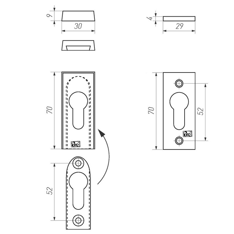 veiligheidsrozet mat wit brons-3