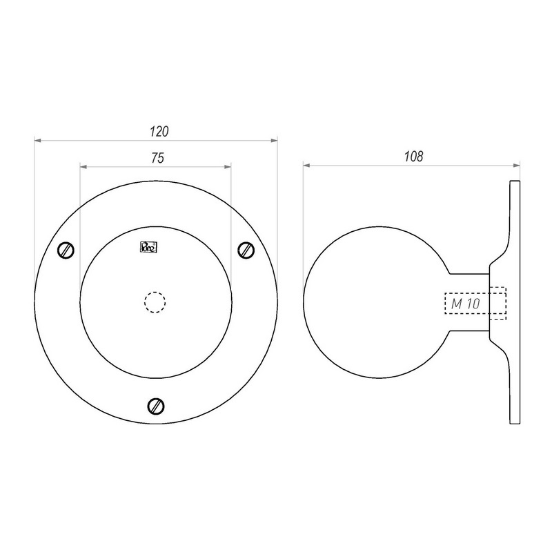 voordeurknop mat wit brons-3