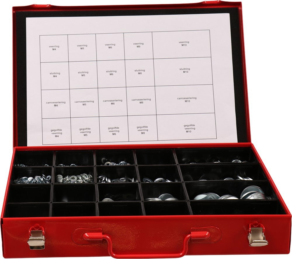 assortimentskoffer metaal rood kelfort-3
