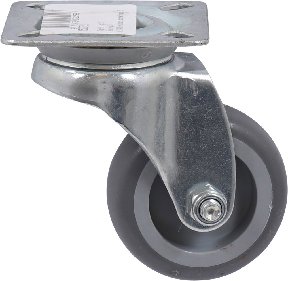 zwenkwiel grijs rubber kelfort