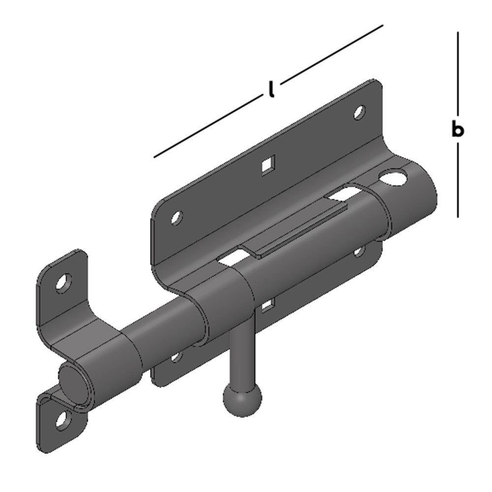 universeelgrendel zwart zv-5