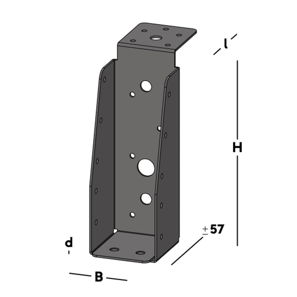 balkdrager gbs lange lip zwart epz-4