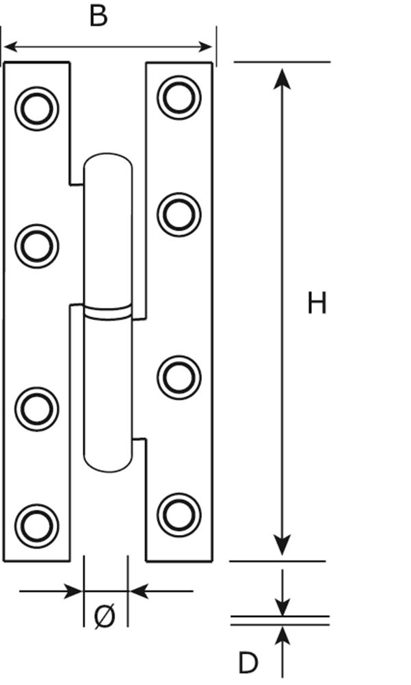 paumelle verzinkt dx-4