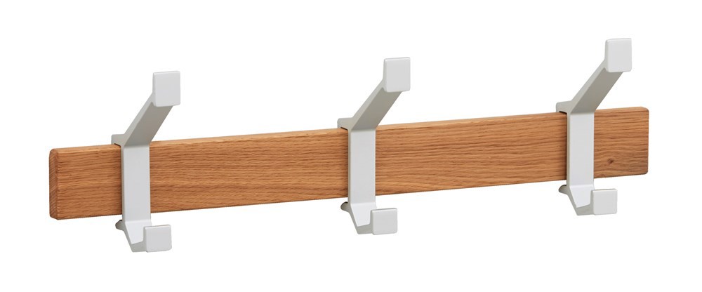 kapstok aluminium f1/eikenhout hermeta