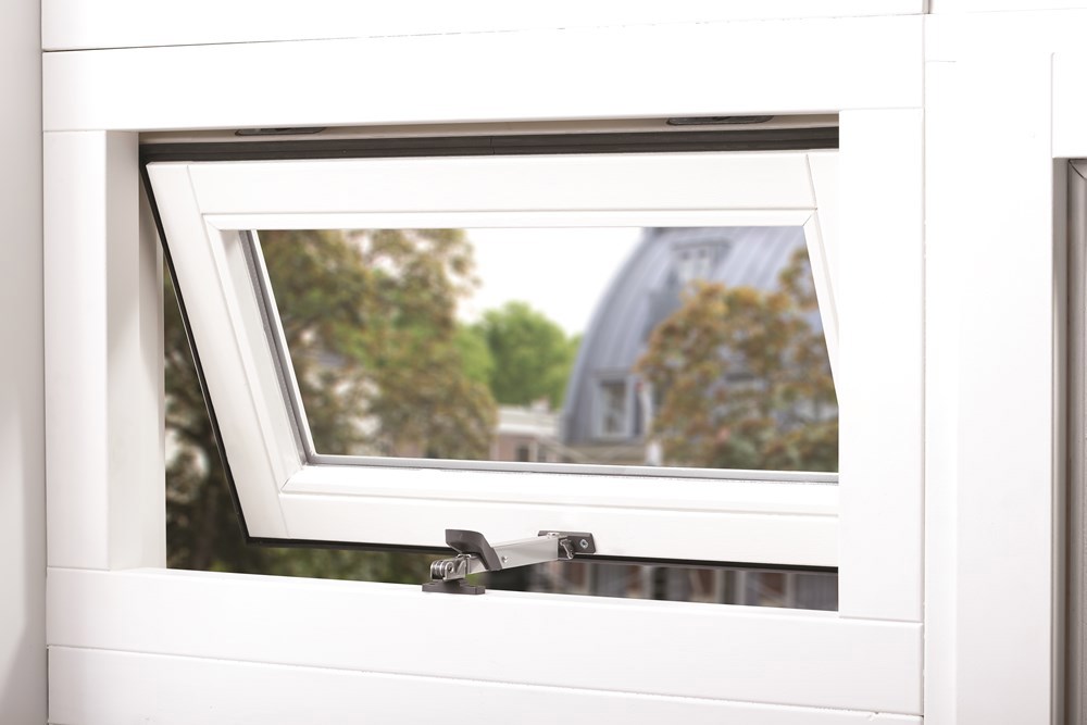 combi-raamuitzetter rvs/zwart axa-5