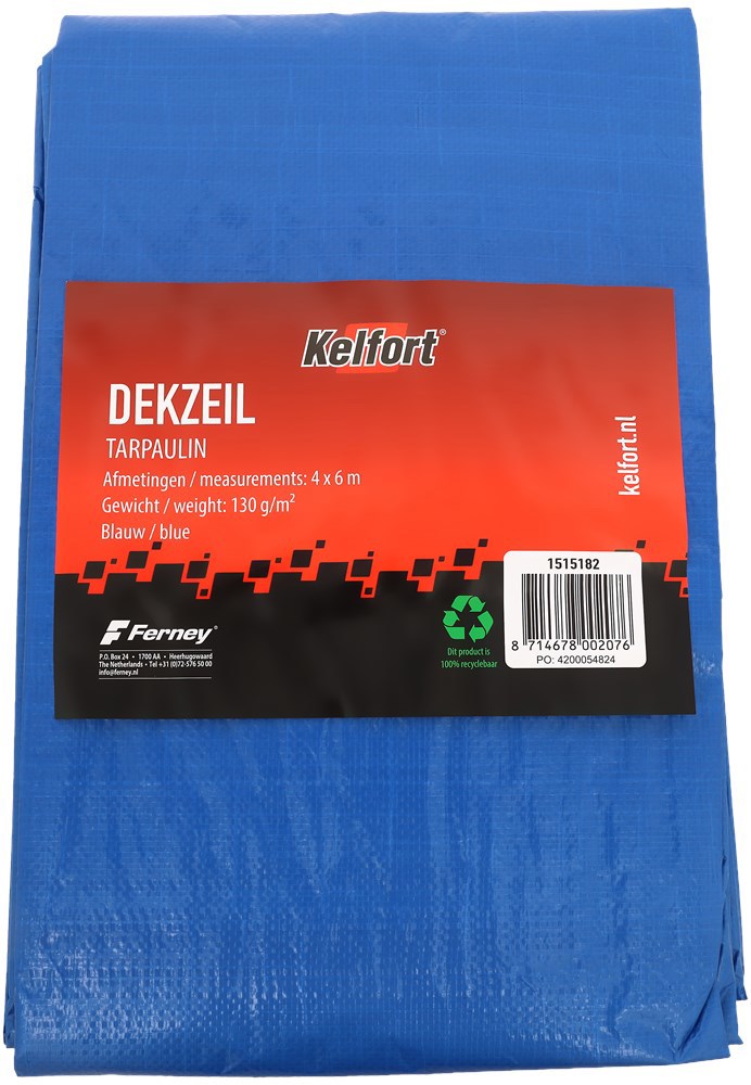 dekzeil versterkt blauw kelfort