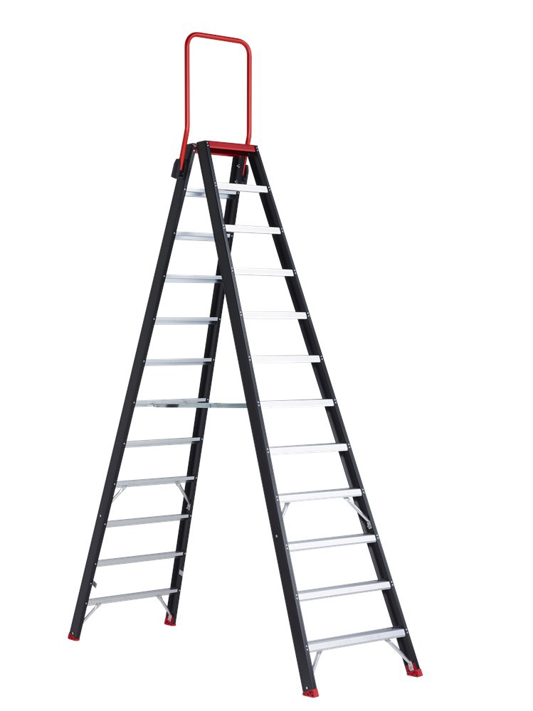 trapladder dubbel aluminium zwart altrex