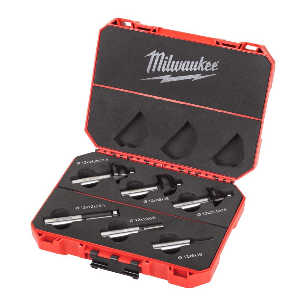 Bovenfreesset Milwaukee - D=12MM 6-DELIG