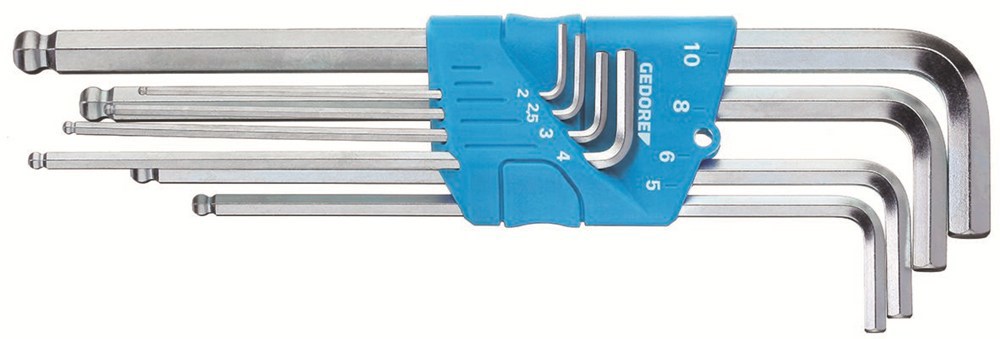stiftsleutelset m.kogelkop gedore